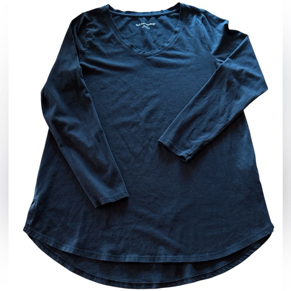 Soft Surroundings Black Long Sleeve Top M